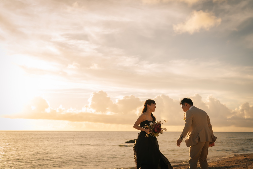カラードレスでサンセット