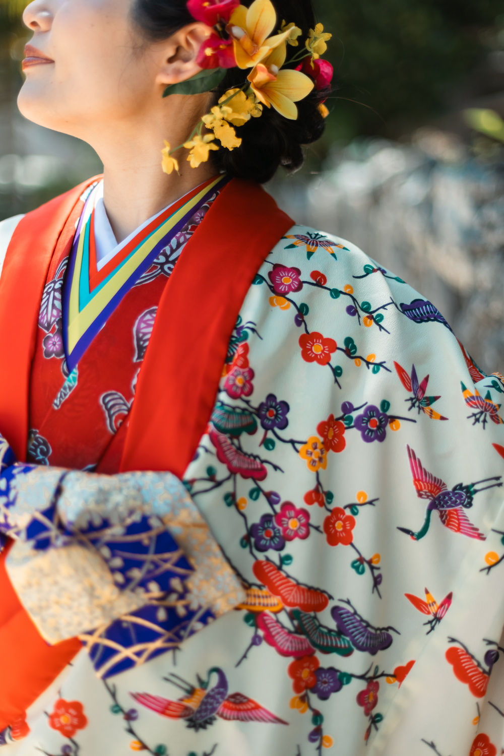 琉装の新婦